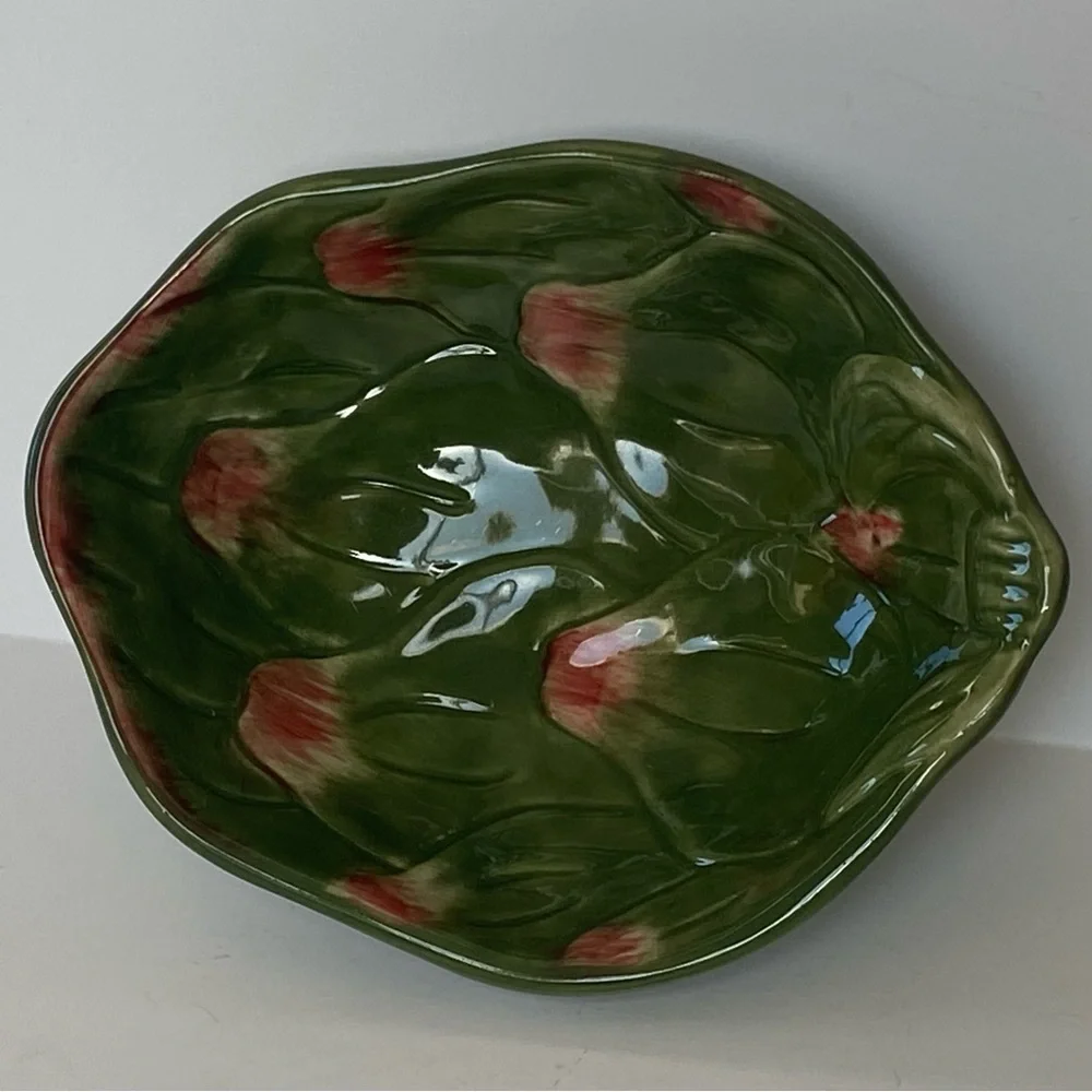 Williams Sonoma Artichoke Dish Jardin Potager Collection 5.25” Green Vegetables